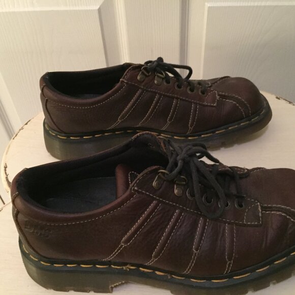 Doc Dr Martens Oxford Shoe US Mens Size 9 Brown Leather AW004 9764 England - Picture 3 of 16